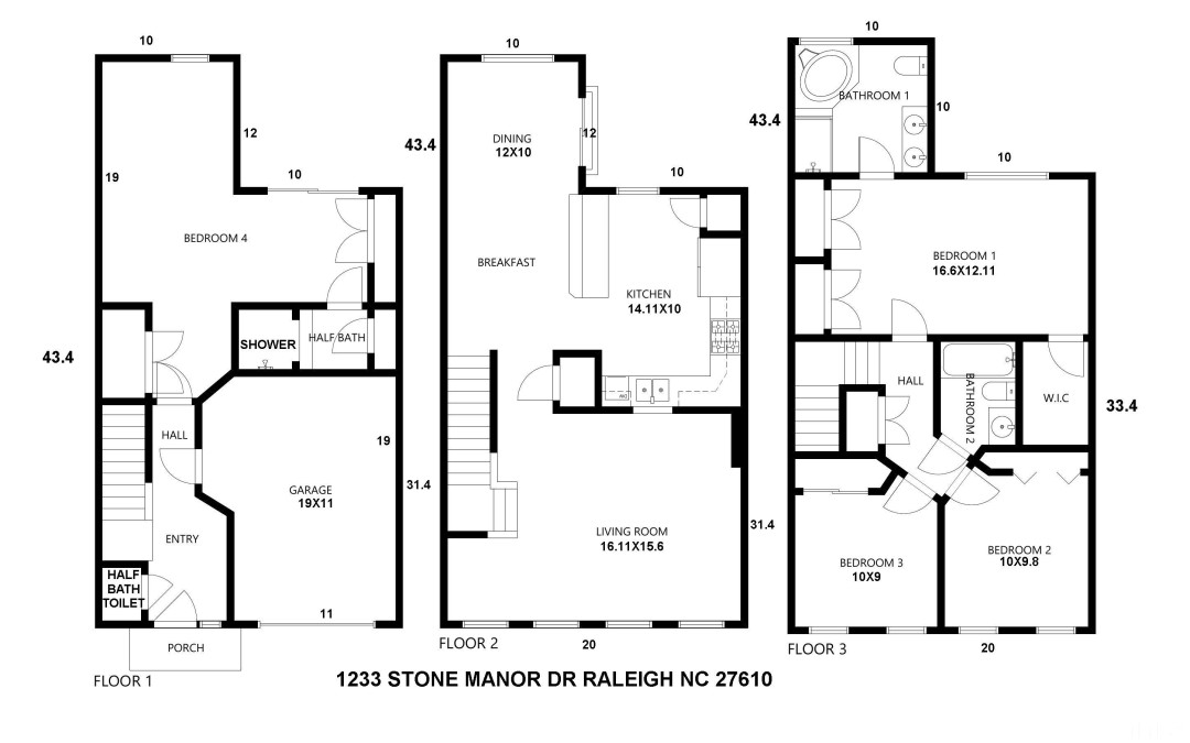 1233 Stone Manor Dr Raleigh, NC 27610