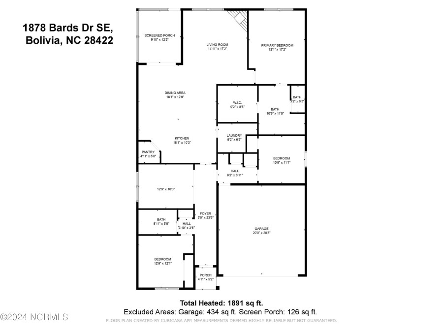 1878 Bards Dr Bolivia, NC 28422